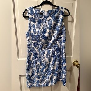 Blue & white pineapple dress